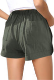 Elastic Waist Drawstring Girl's Shorts with Pockets