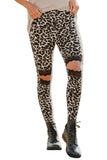 Floral Hollow Out Black Skinny Leggings