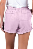 Cuffed Leg Opening Paper-bag Waist Casual Shorts