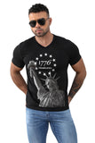 CHALLENGER Graphic Print V Neck Slim Fit Men's T Shirt