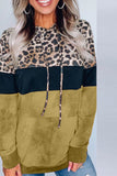 Leopard Tie Dye Colorblock Hoodie