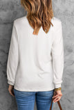 White PUMPKINS Leopard Truck Graphic Print Long Sleeve Top
