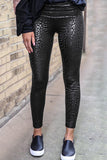 Shiny Leopard Textured Leggings