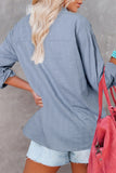 Textured Buttons Pocketed Shirt