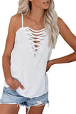 Sweet Cross Lace V Neck Cami Top