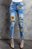 LIFE IS BETTER in the MOUNTAINS Distressed Skinny Jeans