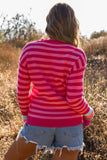 Striped Long Sleeve Pullover Sweater