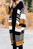 Pocketed Novelty Striped Chenille Cardigan