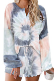 Floral Print White Knit Lounge Set
