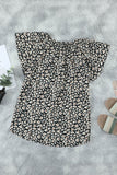 V-neck Short Sleeve Fashion Print Fantasy Fluttering Blouse