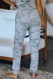 Sleeveless Knit Camo Hoodie Joggers Set