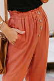 Linen Blend Pocketed Pants