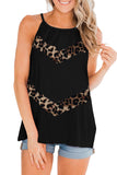Chevron Leopard Insert Flowy Tank Top