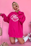 Rose HEY THERE COWBOY Graphic Oversize Sweatshirt