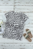 Fierce Leopard Print Color Blocking Tee