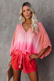 Pocketed Ombre Kimono Romper