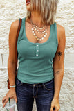 Buttoned Ribbed Tank
