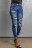 Patch Destroyed Skinny Jeans