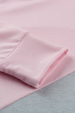 Turtle Neck Sloping Color Block Long Sleeve Top