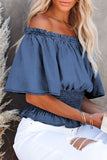Smocked Waist Off The Shoulder Top
