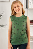 Star Print Little Girl Tank