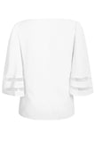 Flare Sleeve V Neck Loose Blouse