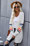 Striped Balloon Sleeve Cardigan
