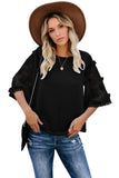 Crew Neck Kimono Sleeve Knit Top