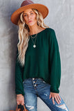 Loose Fit Wide Neck Batwing Sleeves Top