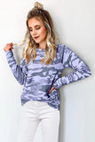 Khaki Camo Print Sweatshirt