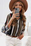 Navy Striped Modern Women Shirt