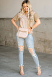 Contrast Striped Patchwork Tee