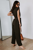 Fabiola Pocketed Tie Waist Wide Leg Jumpsuit