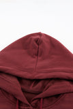 Snap Button Pullover Hoodie with Pocket