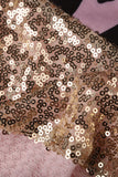 Leopard Sequin Splicing Turtleneck Waffle Sweatshirt
