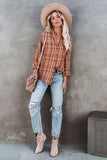 Relaxed Fit Plaid Button Shirt