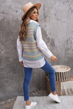 Tribal Print V Neck Knitted Sweater Vest