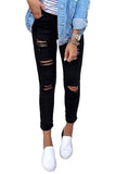 High Waist Ripped Skinny Jeans