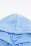 Snap Button Pullover Hoodie with Pocket