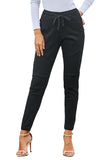 Elastic Waistband Drawstring Denim Pants