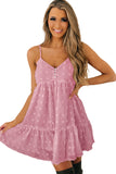 Polka Dot Texture Slip Mini Dress
