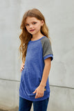 Raglan Sleeve Kid Tee with Side Buttons