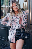 Pink Himalayan Plush Animal Print Shirt
