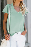 V Neck Short Sleeve Tee