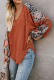 Contrast Eyelet Thermal Knit Top