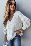 Heart Shape Hollow-out Sweater