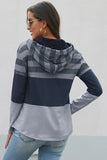 Color Block Drawstring Hoodie