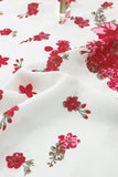 Round Neck Bishop Sleeves Floral Blouse