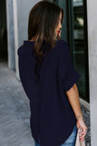 Short Sleeve Button Solid Shirt
