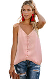 Adjustable Lace Straps Buttons Tank Top